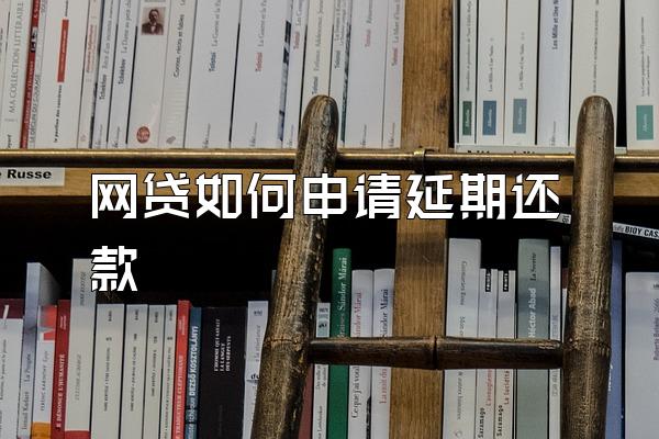 网贷如何申请延期还款