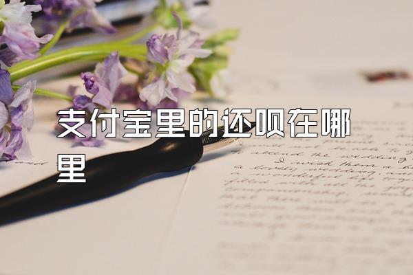 支付宝里的还呗在哪里