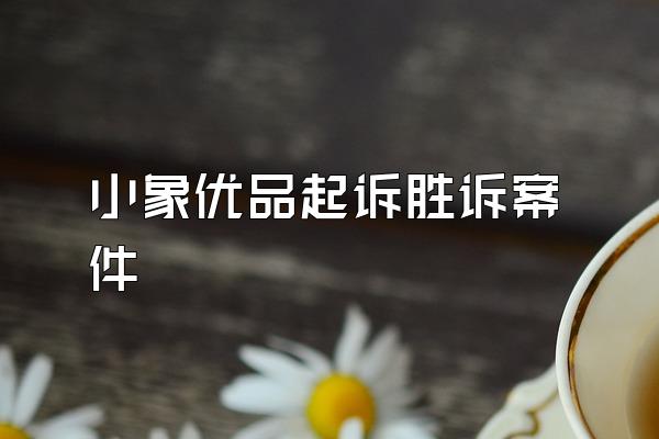 小象优品起诉胜诉案件