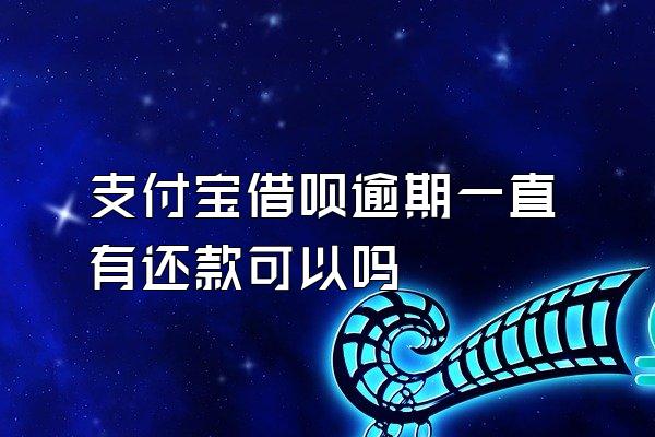 支付宝借呗逾期一直有还款可以吗