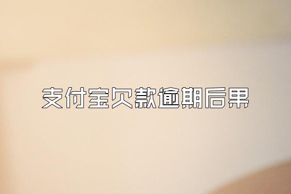 支付宝欠款逾期后果