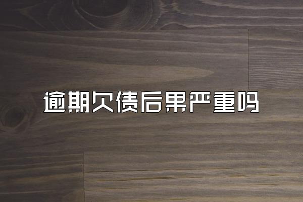 逾期欠债后果严重吗