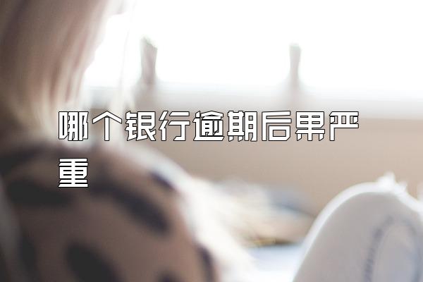 哪个银行逾期后果严重