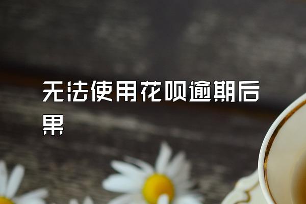 无法使用花呗逾期后果