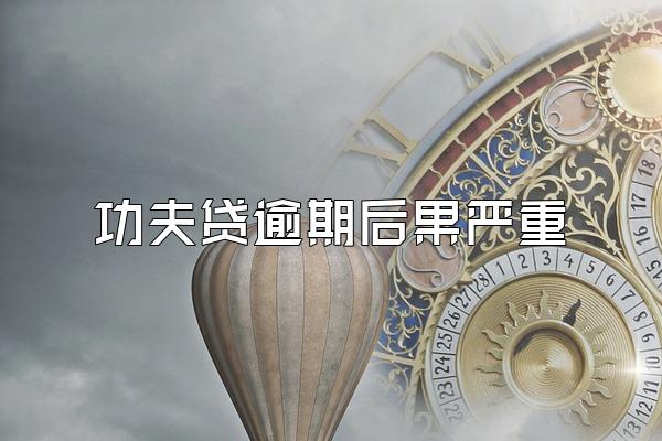 功夫贷逾期后果严重