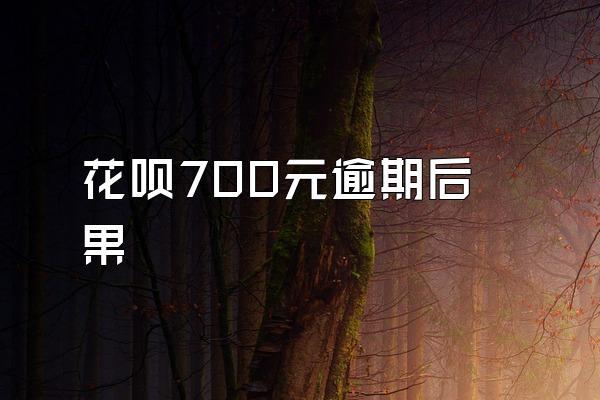 花呗700元逾期后果