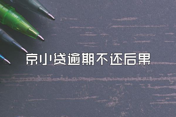 京小贷逾期不还后果