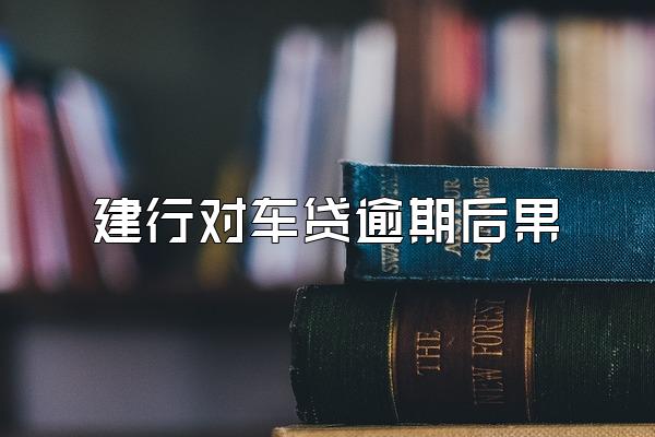 建行对车贷逾期后果