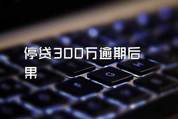 停贷300万逾期后果