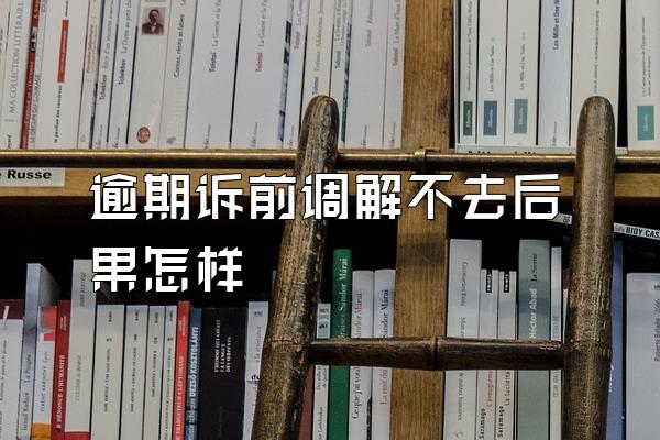 逾期诉前调解不去后果怎样