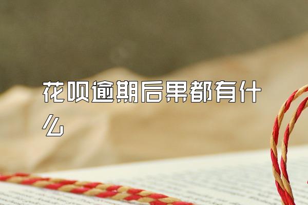 花呗逾期后果都有什么