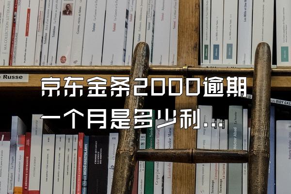 京东金条2000逾期一个月是多少利息