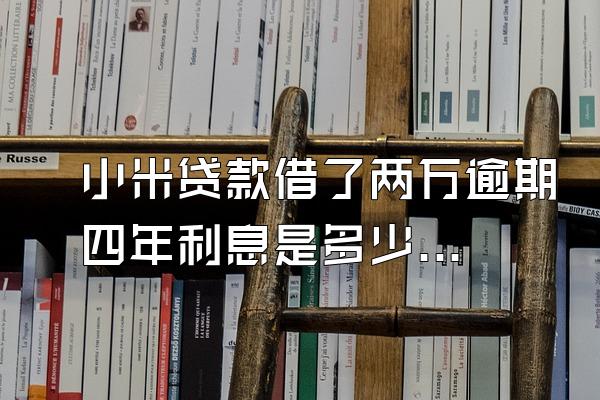 小米贷款借了两万逾期四年利息是多少钱