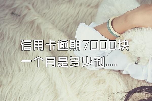 信用卡逾期7000块一个月是多少利息