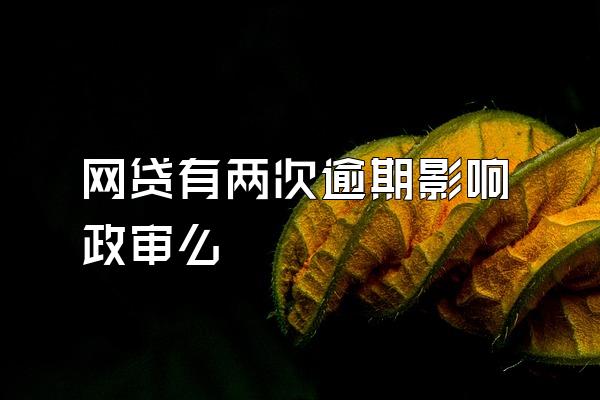 网贷有两次逾期影响政审么