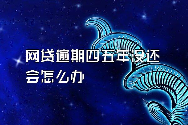 网贷逾期四五年没还会怎么办