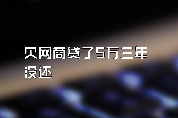 欠网商贷了5万三年没还