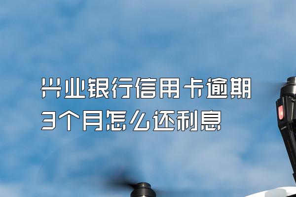 兴业银行信用卡逾期3个月怎么还利息