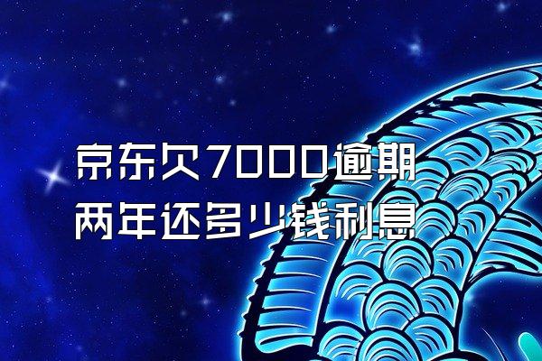 京东欠7000逾期两年还多少钱利息