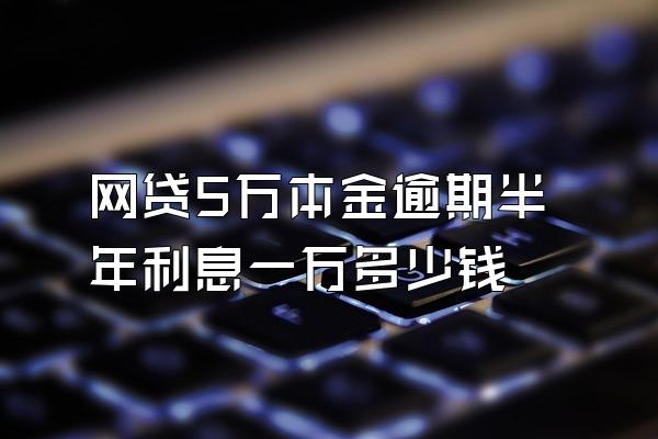 网贷5万本金逾期半年利息一万多少钱