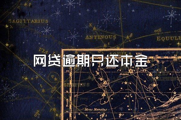 网贷逾期只还本金