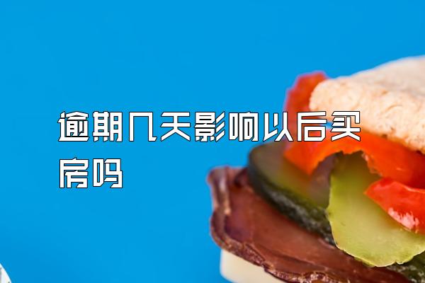 逾期几天影响以后买房吗