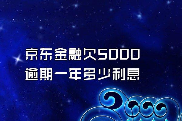 京东金融欠5000逾期一年多少利息