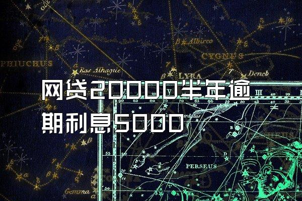 网贷20000半年逾期利息5000