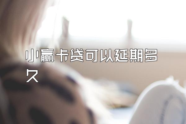 小赢卡贷可以延期多久