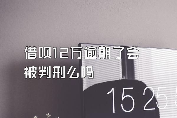 借呗12万逾期了会被判刑么吗