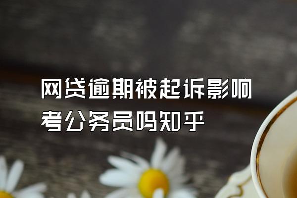 网贷逾期被起诉影响考公务员吗知乎