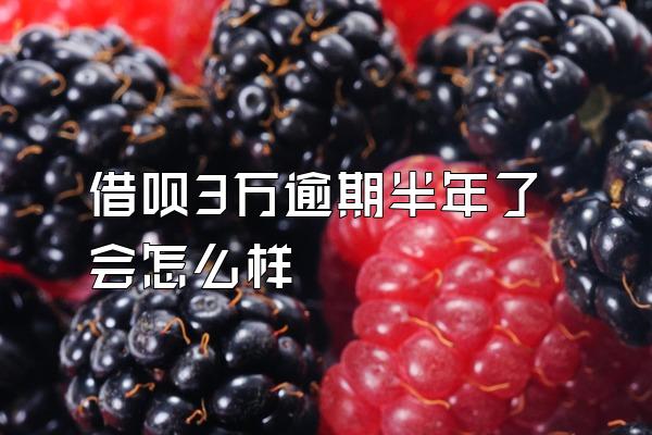 借呗3万逾期半年了会怎么样