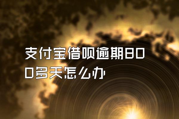 支付宝借呗逾期800多天怎么办