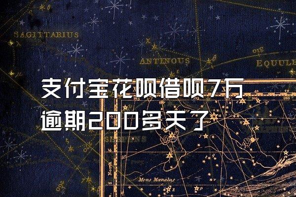 支付宝花呗借呗7万逾期200多天了