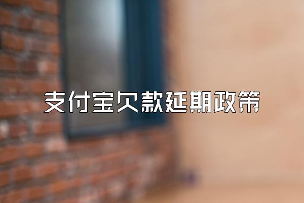 支付宝欠款延期政策