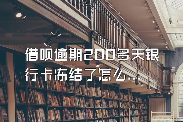 借呗逾期200多天银行卡冻结了怎么办呢