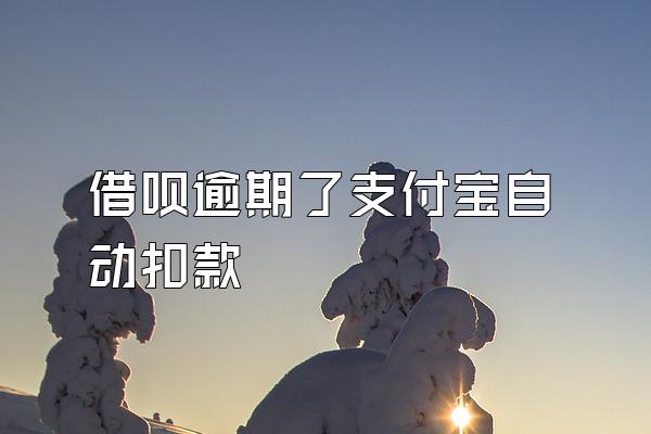 借呗逾期了支付宝自动扣款