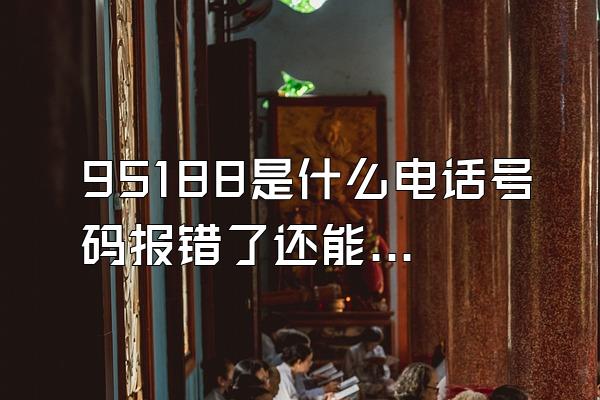 95188是什么电话号码报错了还能回来不