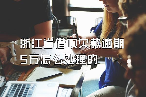 浙江省借呗欠款逾期5万怎么处理的