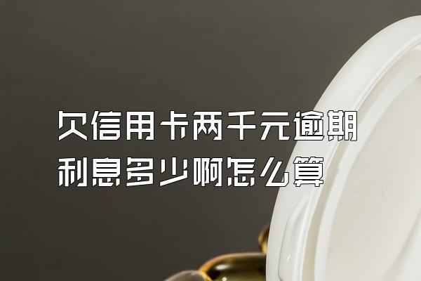 欠信用卡两千元逾期利息多少啊怎么算