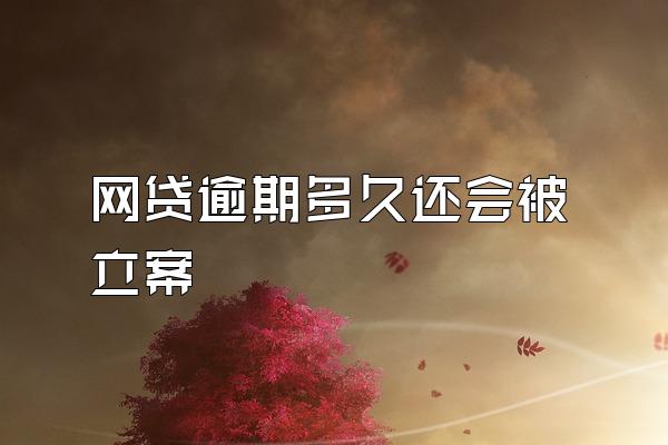 网贷逾期多久还会被立案