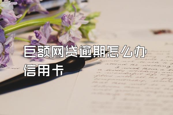 巨额网贷逾期怎么办信用卡