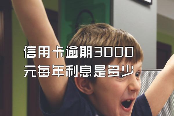 信用卡逾期3000元每年利息是多少