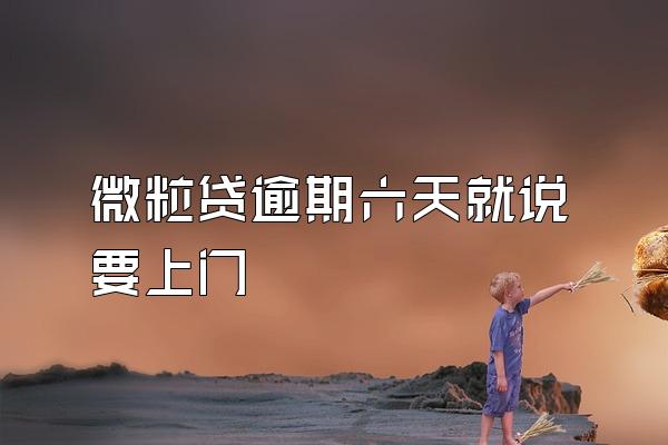 微粒贷逾期六天就说要上门