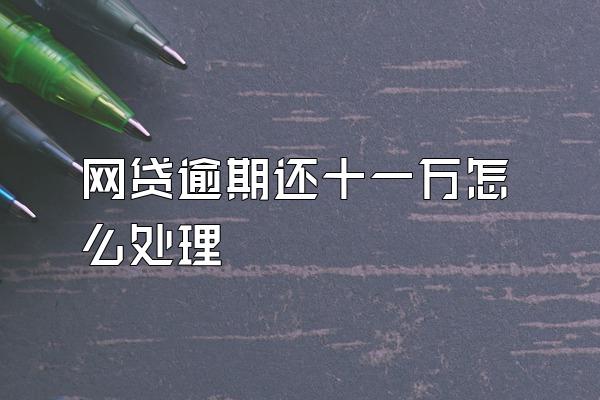 网贷逾期还十一万怎么处理