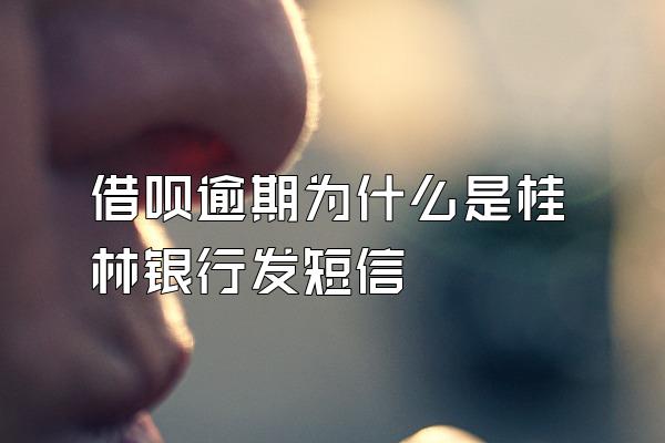 借呗逾期为什么是桂林银行发短信