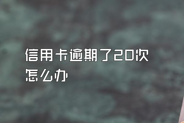 信用卡逾期了20次怎么办