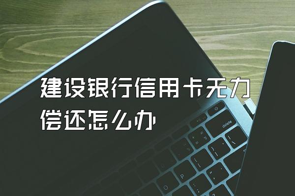 建设银行信用卡无力偿还怎么办