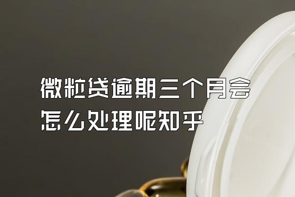 微粒贷逾期三个月会怎么处理呢知乎