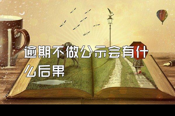 逾期不做公示会有什么后果